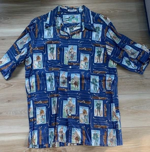 Reyn Spooner Vintage Egyptian Cotton Aloha GOLF Casual Free Shipping M - Picture 1 of 5