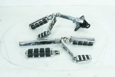 Harley Sportster XL883 2003 Hugger OEM conductor izquierdo y derecho reposapiés clavijas Foto 1 de 4