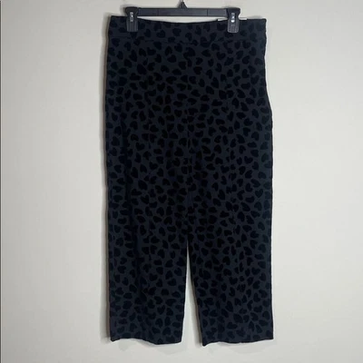 Pantalones Ann Taylor The Easy Straight Crop Negro Floral Corazón Talla 10 Petite Nuevos con Etiquetas Foto 1 de 4