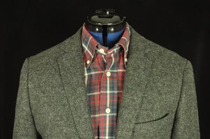 J. Crew Ludlow Moon British Wool Tweed Charcoal Gray Sport Coat 40 Long - Picture 1 of 20