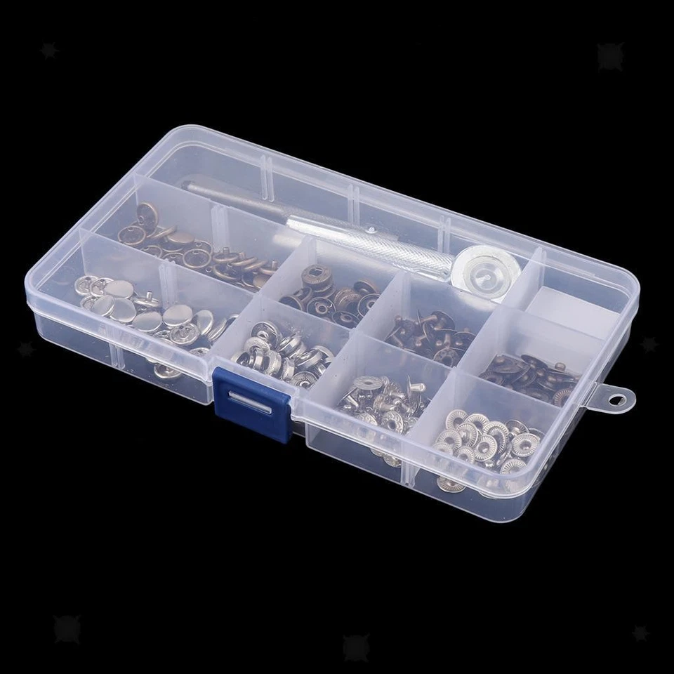 30   Sets   Snap   Fastener   Press   Studs   Button   Leather   Bag   Jacket - Image 1 of 1