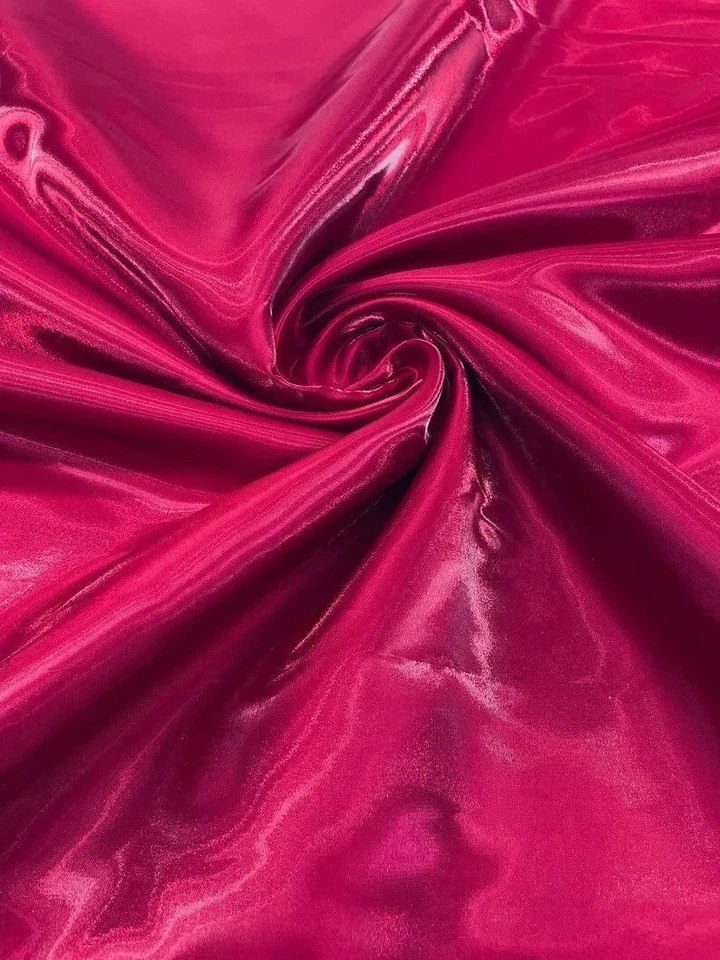 Cranberry  Glossy Bridal Satin Fabric Shiny Luxurious, Drapes Beautifully - Image 1 of 1