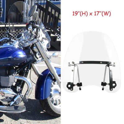 Parabrisas transparente grande 19"x17" para Triumph America Bonneville Cruiser Foto 1 de 4