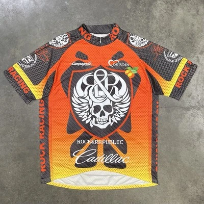 Camiseta deportiva Rock Racing para hombre talla XL Cadillac Racing en naranja y gris Foto 1 de 4