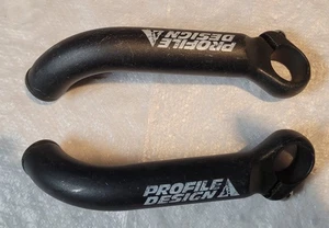 Profile Design Short Bend Black Anodized Bar Ends - Picture 1 of 8