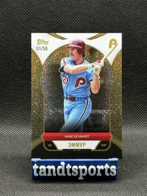 2025 Topps Welcome To The Club Mike Schmidt Gold Stardust  01/50, (1/1) - Image 1 of 3