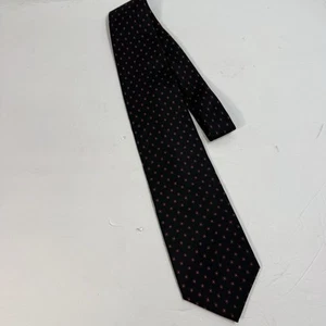 Bert Pulitzer Krawatte dunkelblau mit roter Seidenkrawatte englischer Druck Vintage - Bild 1 von 3