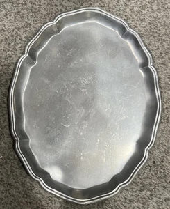 "Plato vintage de estaño Barvarian de peltre hecho a mano de 10,5"" X 8""" - Imagen 1 de 8