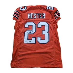 CHICAGO BEARS DEVIN HESTER AUTOGRAPHED ALT ORANGE JERSEY JSA COA GAME CUT - Picture 1 of 2