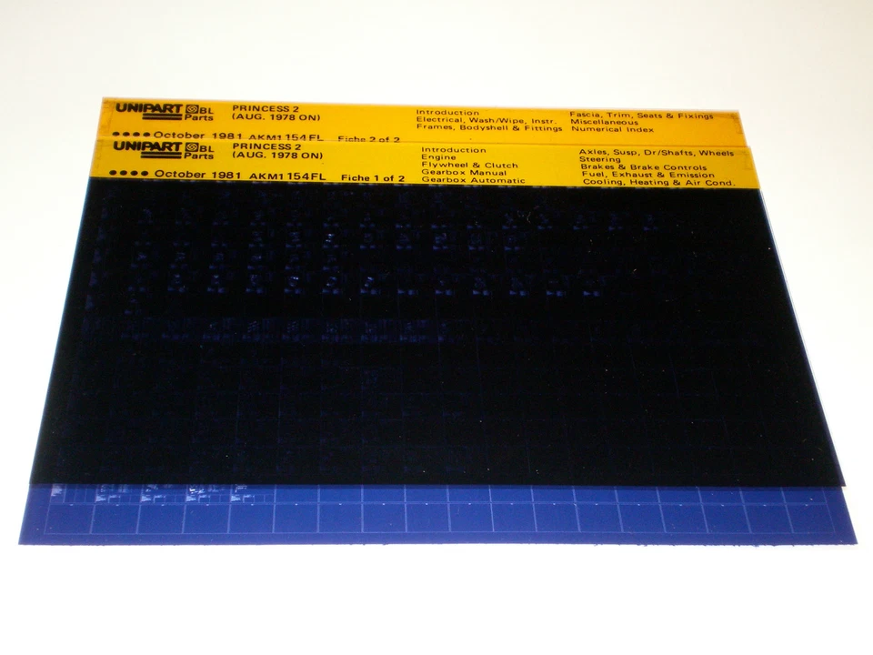 Microfiche Catalogo Ricambi Austin Rover Princess 2 Stand 10/1981 - Immagine 1 di 1