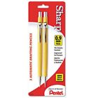 Crayon à dessin mécanique tranchant PENTEL 0,9 mm tonneau jaune 2/pack P209