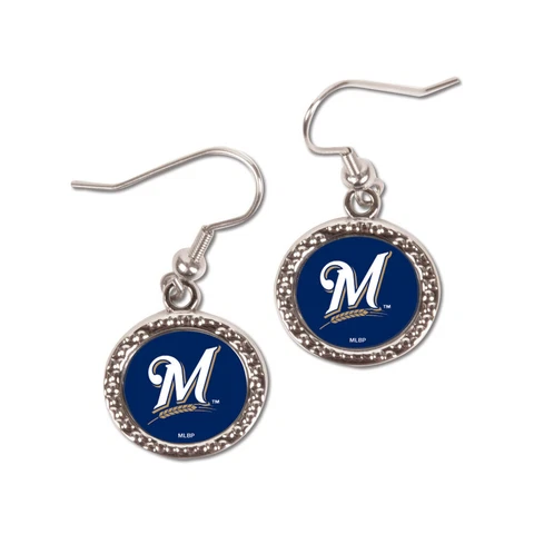 Milwaukee Brewers Round Earrings Cover