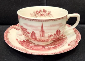 2.5 Johnson Brothers Teetasse + Untere * Old Britain Castles * rot England - Bild 1 von 3