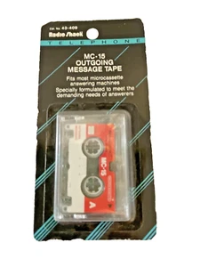 Microcassette Message Tape NOS Realistic Telephone MC-15 Outgoing Radio Shack - Zdjęcie 1 z 4