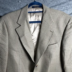 Ralph Lauren Chaps Tweed Blazer Jacket Plaid Sport Coat Men 40R Silk/Wool Blend - Picture 1 of 14