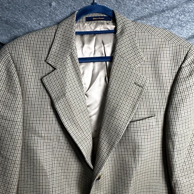 Chaqueta Blazer Ralph Lauren Chaps Tweed Abrigo Deportivo a Cuadros Hombres 40R Mezcla Seda/Lana Foto 1 de 4
