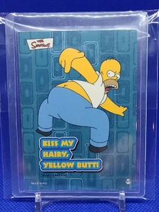 NS52 2002 TOPPS THE SIMPSONS STICKER #49 HOMER KISS MY HAIRY YELLOW BUTT - Picture 1 of 1