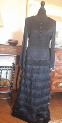 Sublime robe Haute couture Jean Louis Scherrer 1970 Soie - version longue/courte - Photo 1/4