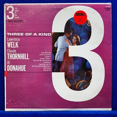 NEW Three of A kind Lawrence Welk Claude Thornhill Donahue LP Vinyl DLP 906 MINT - Image 1 of 4