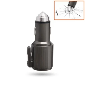 Quick Charge Car Charger USB A & Type C Fast Lighter Adapter iPhone Android Gray - Picture 1 of 4