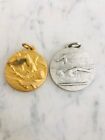 Pair Of Medals Years 50 Day Swimming Old Medals
