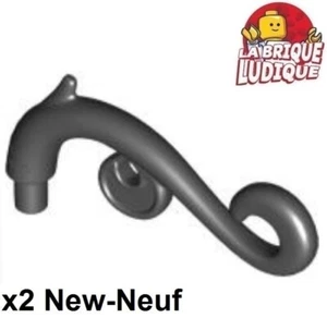 Lego 2x Plant Pflanze Stem Stiel gebogen abgerundet Curved 2 Thorns Swirls schwarz 28870 - Bild 1 von 1
