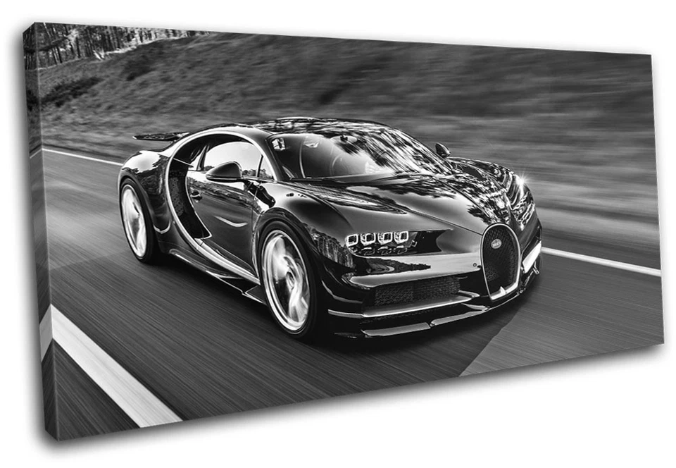 Bugatti Chiron экзотический гипер суперкар автомобили один холст настенное искусство картина печати - Изображение 1 из 1