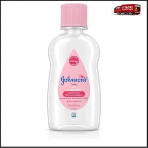 Johnson's Baby Oil, aceite mineral puro para prevenir la pérdida de humedad, original 3 fl oz - Imagen 1 de 4