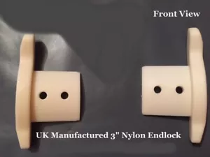 100 PARES DE CERRADURAS DE ALTO IMPACTO DE NAILON DE 3" PARA OBTURADOR DE RODILLO DE ACERO RECUBIERTO DE POLVO - Imagen 1 de 2