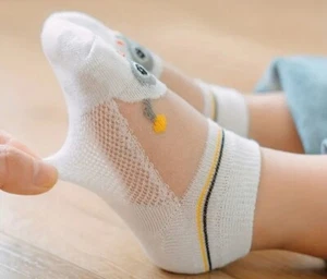 5pairs Girls Cartoon Animal Socks, Breathable Comfortable.Cotton Blend 6-8 Years - Picture 1 of 4