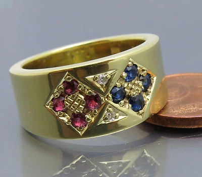 REIF-DESIGN - STYLISCHER EDELSTEIN DIAMANT RING - 999 FEINSILBER GELB VERGOLDET - Bild 1 von 4