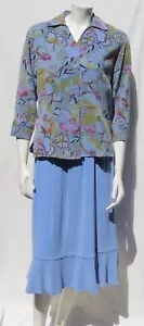 TIANELLO USA Floral Print Suzy Blouse + Tank Top + Tulip Skirt Set size XS S M - Picture 1 of 10