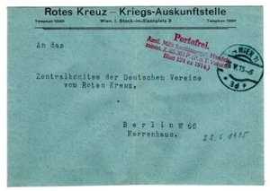 Correo Militar Cruz Roja 1915 De Carta Un Kriegsauskunfststelle (AA5104 - Imagen 1 de 1