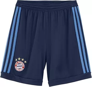 Bayern Munich Football Shorts Goalkeeper 15-16 Years Adidas New With Tags Blue - Picture 1 of 1