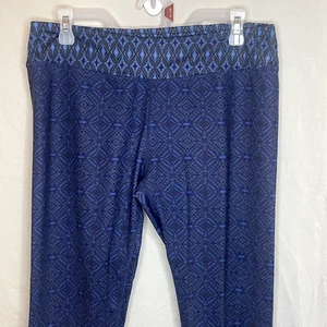 Prana Damen Gr. XL lila blau grau Geo Print sportliche Stretch Leggings sehr guter Zustand - Bild 1 von 6