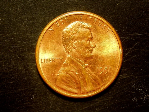 1991  AU LINCOLN MEMORIAL CENT #8 Cover