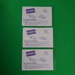 *VINTAGE OG STOCK* Blockbuster Video Mitgliedschaftskarte Laminathülle 3er-Pack - Bild 1 von 4