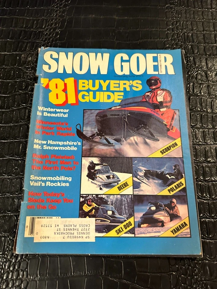 SEPTEMBER 1980 SNOW GOER snowmobile magazine - Image 1 of 1