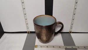Coffee Mug - Gourmet Basics "Anastasia Blue" Metallic Brown on Blue Interior - Picture 1 of 7