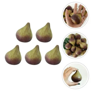 Decoración de cocina de frutas artificiales realistas para niños modelo de higo de 5 piezas - Imagen 1 de 12