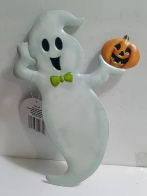 Halloween Metal Ghost Decor Size 11 In  - Image 1 of 3