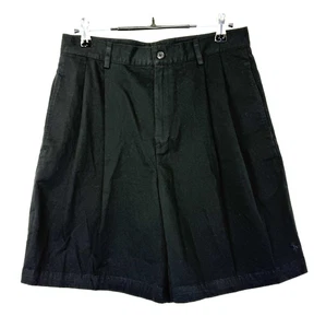 Ralph Lauren Golf Shorts Womens Sz 8 Black Pleated 8" Logo Casual Cotton Chinos - Picture 1 of 8
