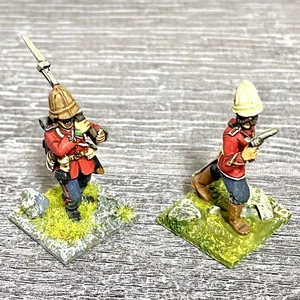 2x 28mm 24th Regiment Of Foot Painted Metal Miniaturen Zulu 1879 Wargames #29 - Bild 1 von 4