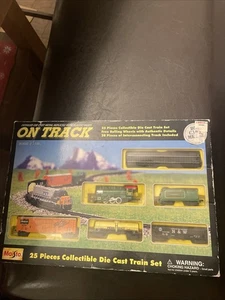 Set treno pressofuso 25 pezzi Maisto On Track scala 1:131 1999 #12144 - Foto 1 di 7