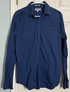 Camisa de vestir ajustada Blue Express, abotonada a presión, 16-16 1/2, grande - Imagen 1 de 6