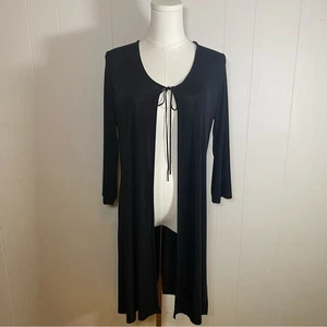Witchy fairy grunge Black tie front Cardigan women's size large goth whimsigoth - Picture 1 of 8
