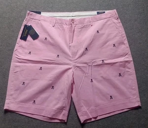 Polo Ralph Lauren Shorts Men's 44B Big Pink Skulls & Bones All Over Chino - Picture 1 of 11