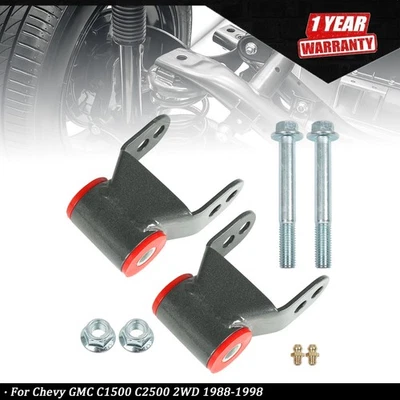 Kit de elevación de grillete trasero de 1,5" o 2" para Chevy GMC C1500 C2500 2x2 1988-1998 NUEVO Foto 1 de 4
