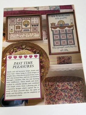 Past Time Pleasures 2 Designs Counted Cross Stitch Pattern Magazine Pages - Image 1 of 4
