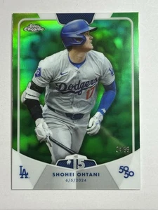 2024 Topps 50/50: Shohei Ohtani - Shohei Ohtani #15 verde/99 - Imagen 1 de 6